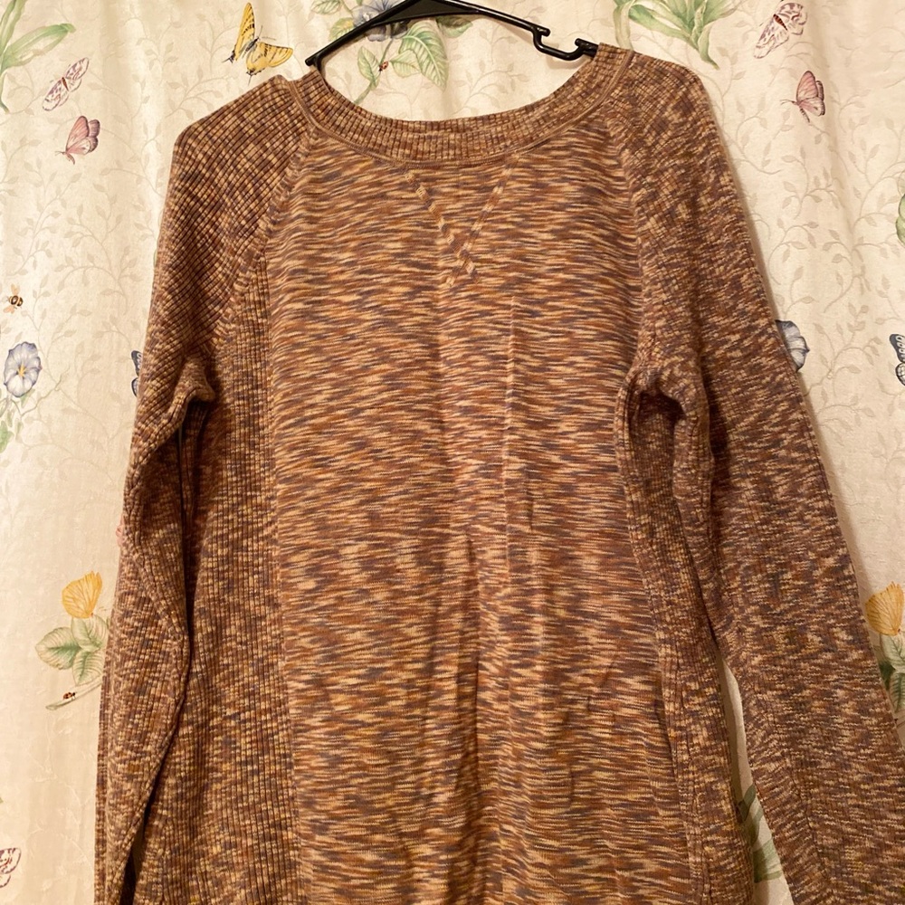 Women's Brown 100% Cotton knitted Blouse Size 1X